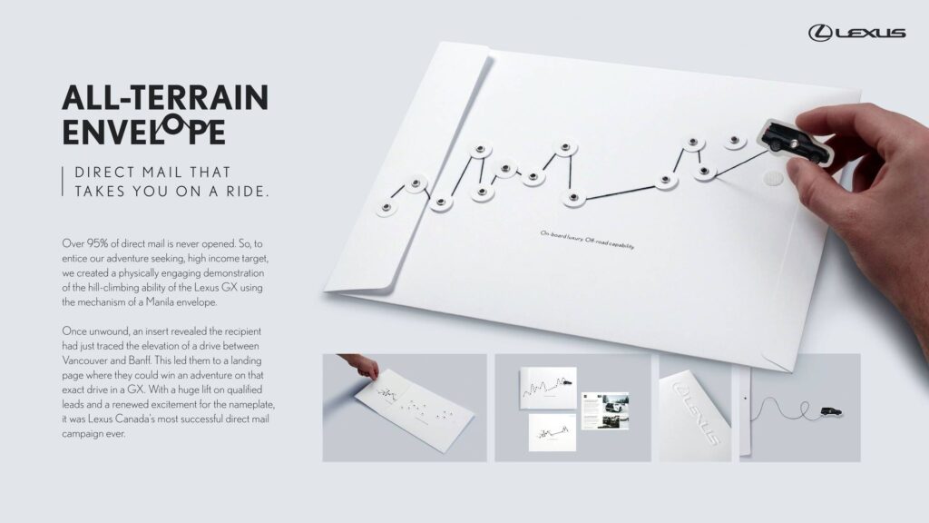 Unleashing Creativity in Direct Mail Campaigns: Mastering the 40/40/20 Rule 4 lexus envelope